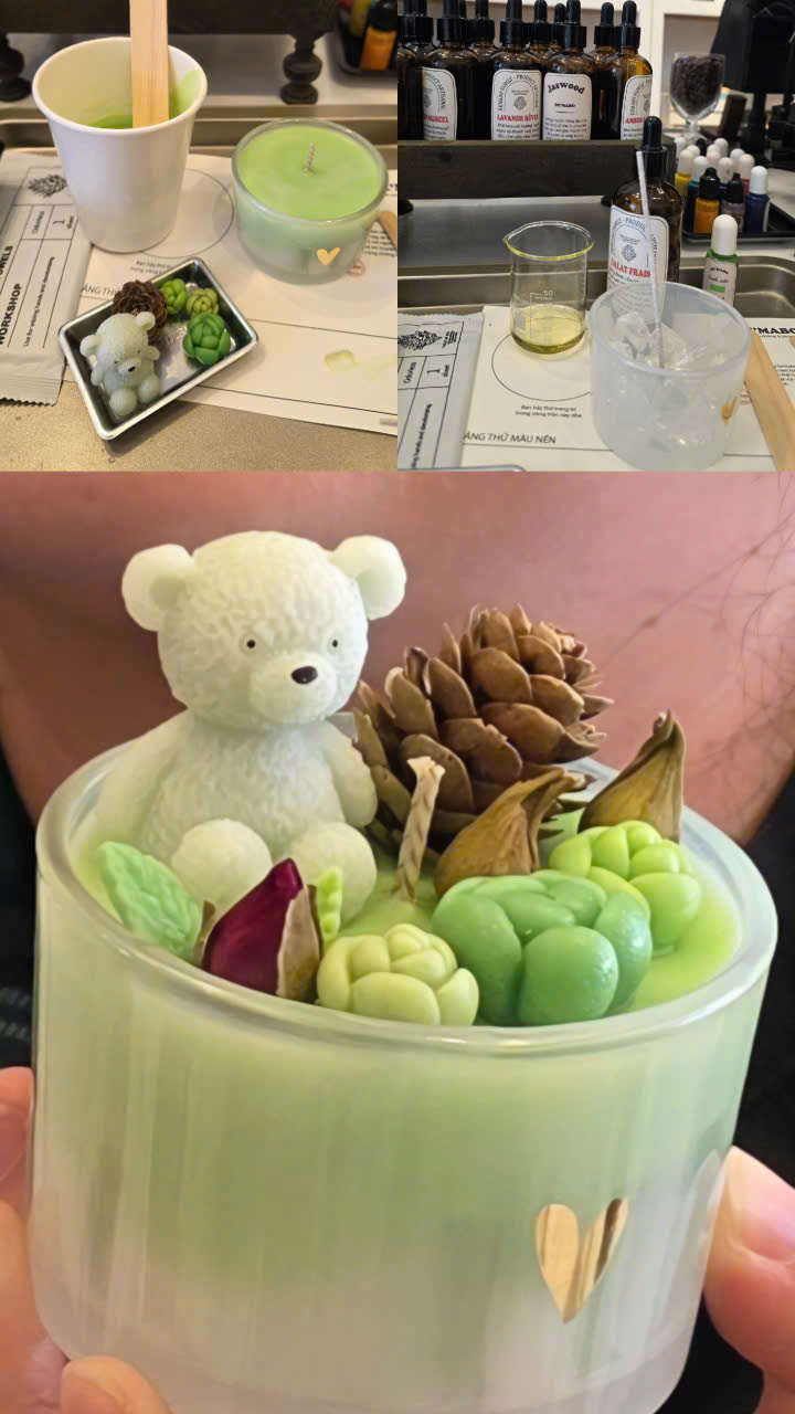 Lãng đãng Đà Lạt tháng 10 8 Làm nến handmade De'Mabo